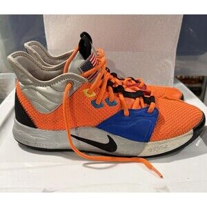 Nike Paul George PG 3 NASA Size 9.5 Total Orange/Black C12666 800